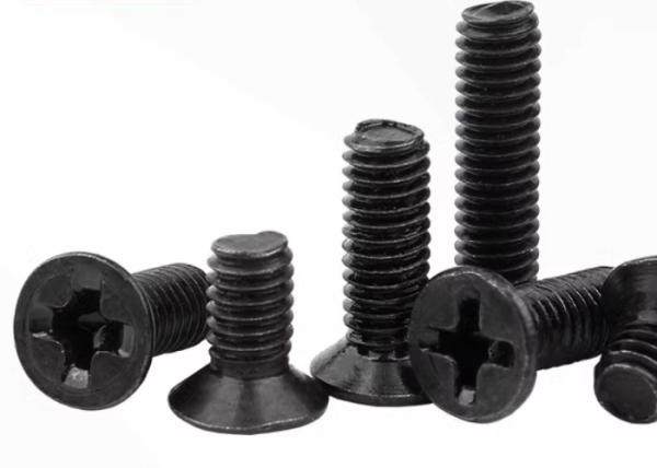 Preto M6 M8 M12 aço carbono cabeça plana e cabeça de máquina CSK parafuso classe 4.8 grau 4.8 cabeça redonda