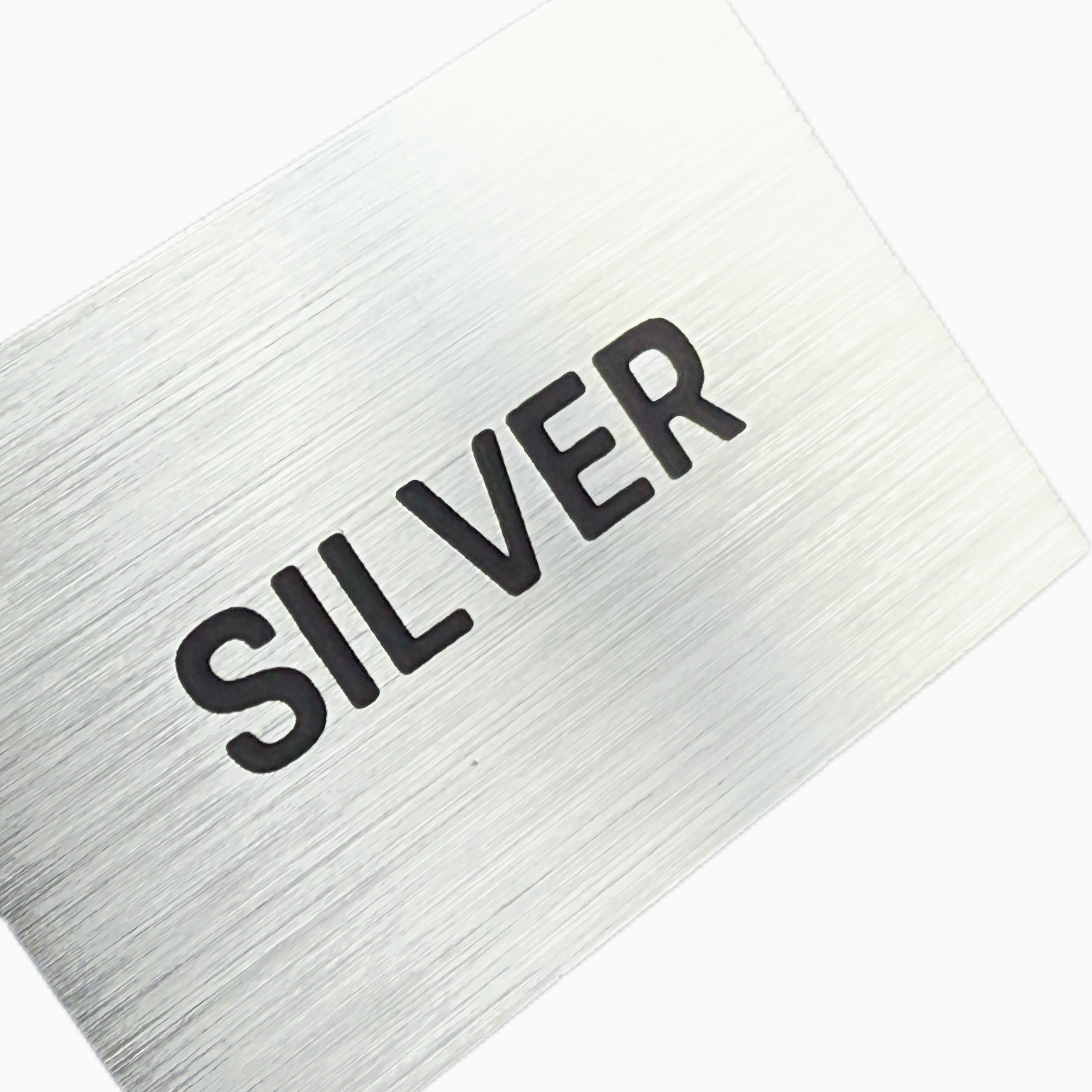 Simple and elegant metal nameplate with brushed black paint for customization