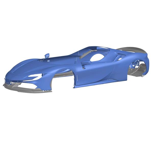 Pour la Ferrari SF90 Kit de carrosserie en fibre de carbone sèche SF90 RH Style Carrosserie en fibre de carbone à l'avant du diffuseur de lèvres Spoiler côté jupe