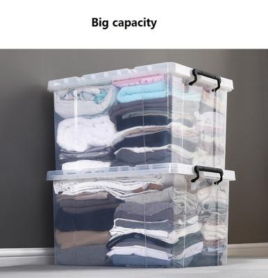 80L 120L 150L Clear Stackable Storage Bins Small Plastic Storage Containers