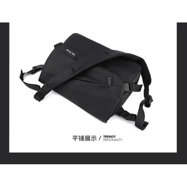 Mens Black Laptop Shoulder Messenger Bag Large Washable Sling Cross Shoulder Side Bag