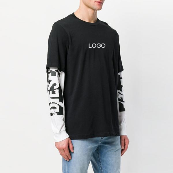 XS-XXXXXL Size Mens Long Sleeve T Shirts , Hip Hop T Shirts White Sleeves For Mens