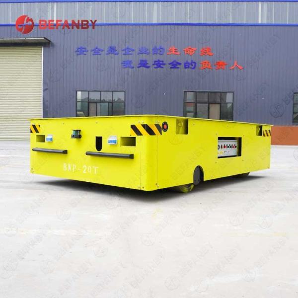 Large Capacity Trackless Transfer Carts In Steel Factory