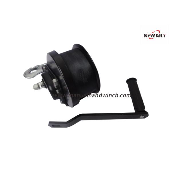 Geared Hand Crank Winch / 1200lbs Capacity Automatic Brake Winch With Strap