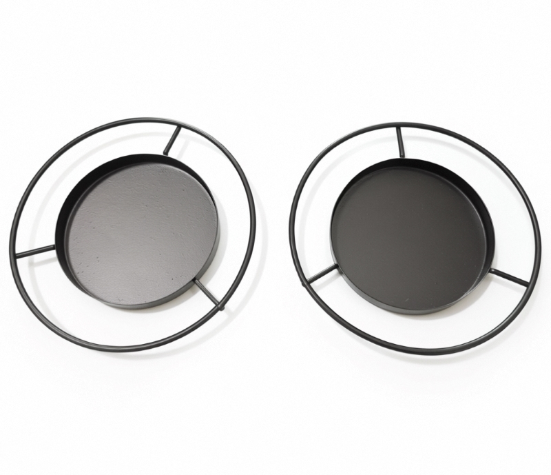 Customizable Metal Candle Holder for Pillar Candle Indoor Outdoor Decoration