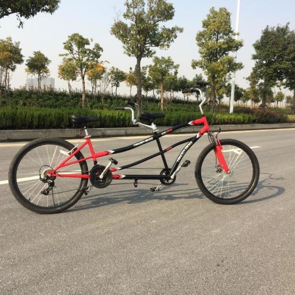 Steel Fork 18 Speed Tandem Cruiser Bike for 2 Adults 26 Inch Leisure Tandem Bicycle