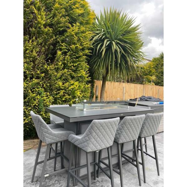 Mail Packing AJUNION All Weather Outdoor Dining Set with Firepit Table