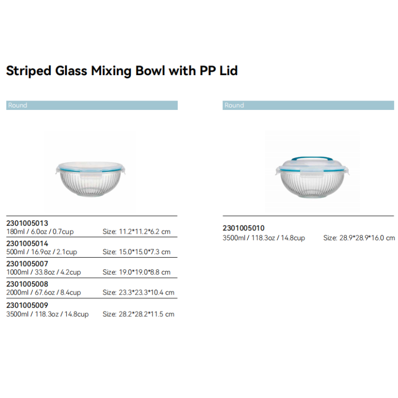 IKOO Borosilicate Glass Mixing Bowl with Lid