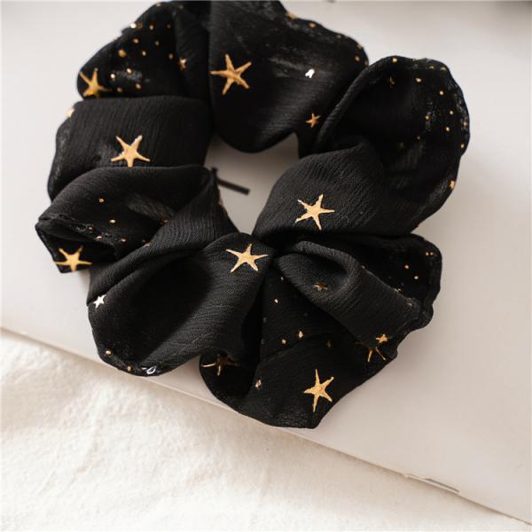 Stars Chiffon large colon headdress Ins women girls sweet plate release circle Korea scrunchie wholesale