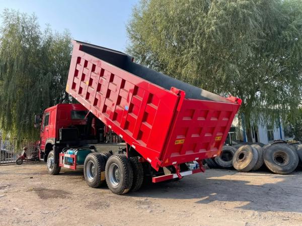Second hand Howo Brand 6x4 Dump Truck 375 Horsepower Manual Transmission Diesel Fuel New Condition For Construction In Africa