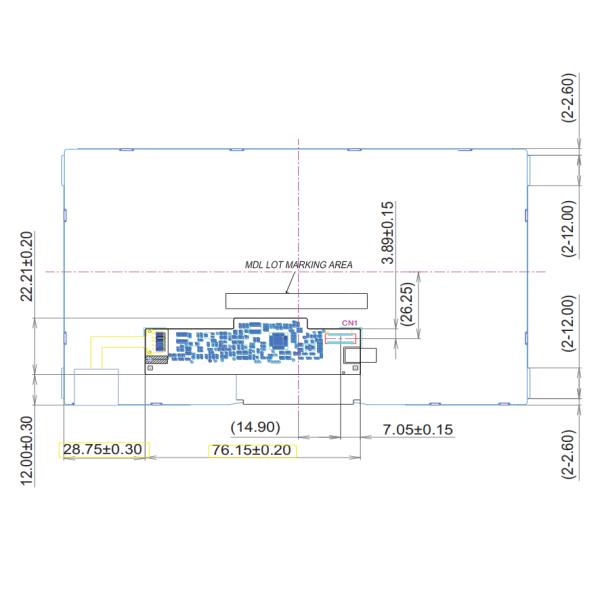 BOE 7 pulgadas 1024x600 Industrial TFTLCD con LVDS