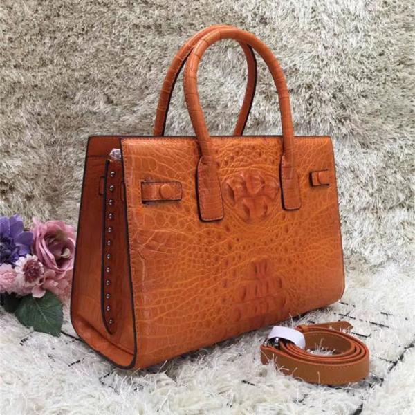 Exotic Genuine Alligator Skin Women Working Totes Large Shoulder Bag Authentic Crocodile Leather Lady Top-handle Handbag