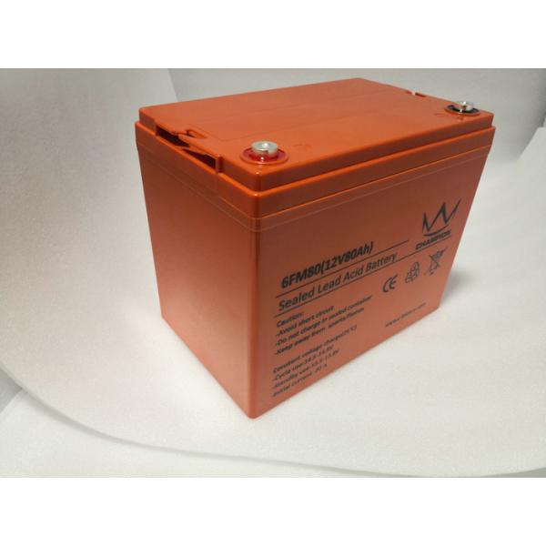 12V 80AH Deep Cycle Solar Battery , Lithium Ion Rechargeable Battery