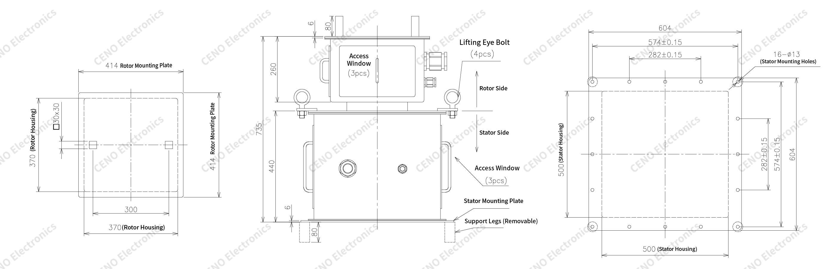 High Current Carbon Brush Slip Ring for Harbour Cranes
