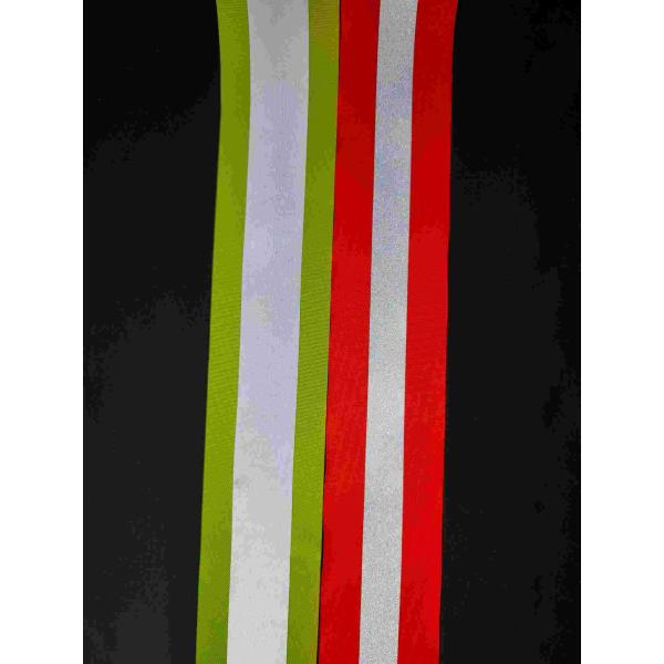 прокладка отделки ленты ленты Webbing безопасности  серебряная отражательная шьет на 25mm x 50meter (желтый серебр)