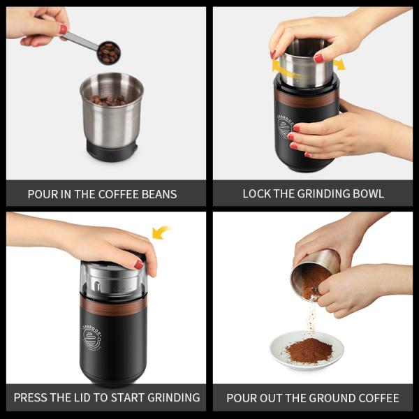 Nuts Mini Electric Coffee Grinder Mill 70g Coffee Bean For Homeuse