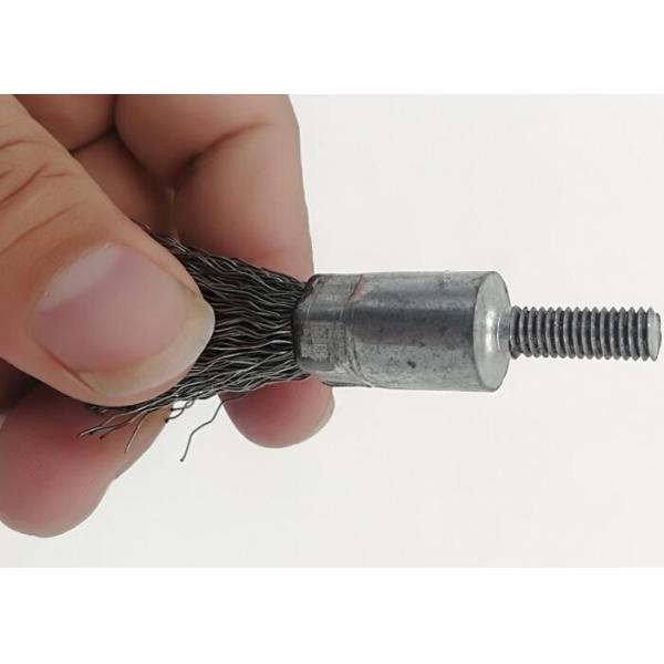Heavy Duty 19mm OD Screw Shank Steel Wire Crimped End Brush for Paint Removal Tool
