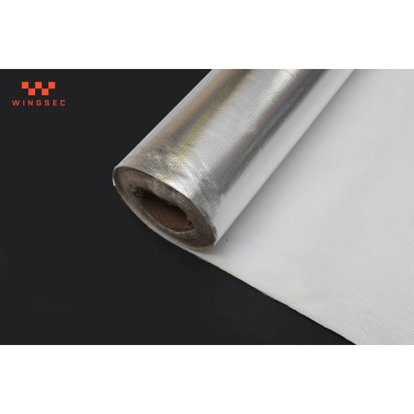 Hose Silver Heat Resistant Fabric Aluminum Foil Fiberglass Composite Fabric