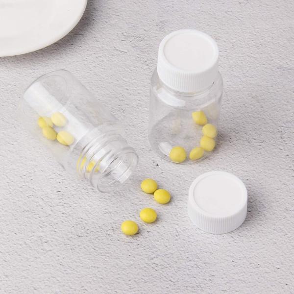 Clear Pill Bottle Plastic Medicine Bottle Empty Reagent Bottle Chemical Containers With Caps For Liquid Solid Powder