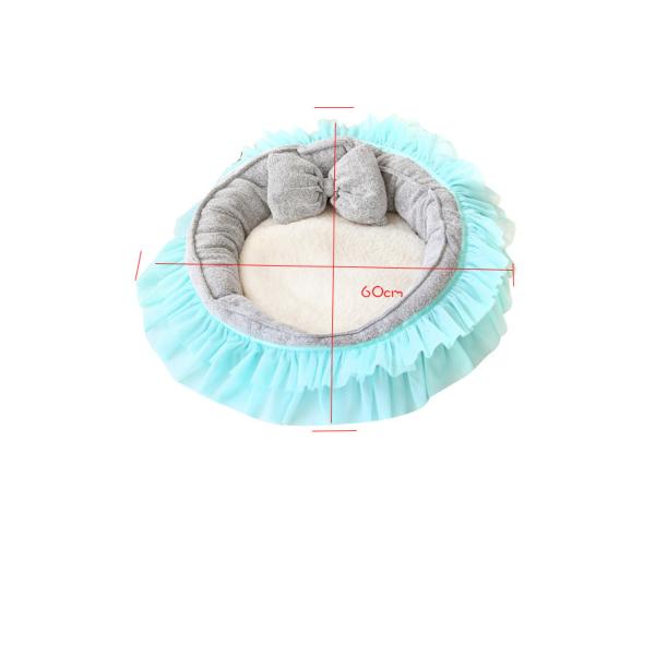 Coral Velvet Dog Soft Pads Pet Lace Princess Cute Bed