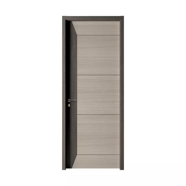 Flush Wooden Panel Design Modern Bedroom Hard Wood Door Waterproof Soundproof