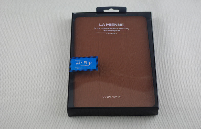 Smart Brown Ipad Mini Hard Shell Case Leather PU Wallet Case For Ipad