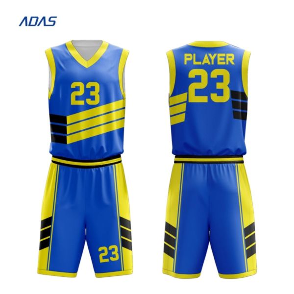Custom Designed Breathable Reversible Basketball Jersey Printed Logo Sportswear Uniform