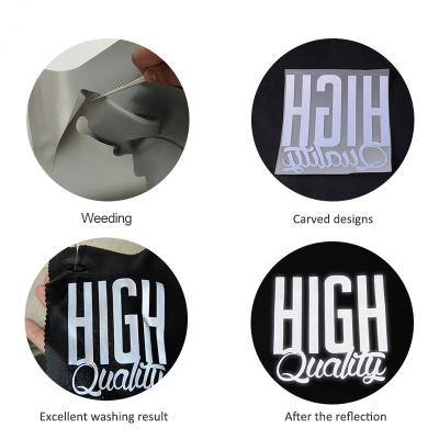 High Quality Reflective Silver Heat Transfer Vinyl In Transfer Film For Safety