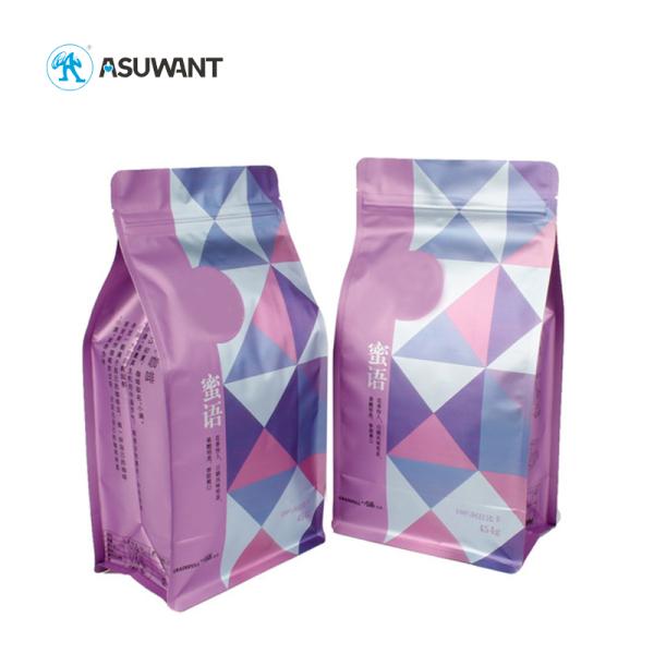 VMPET 130mic Plastic Flat Bottom Bags Gravure Printing