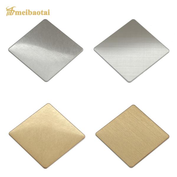 Sustainable Hairline Decorative Stainless Steel Sheet Sandblasted Silver Gold Color