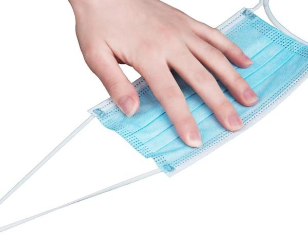 Blue Disposable Medical Face Mask , Non woven Protective Face Masks Latex Free