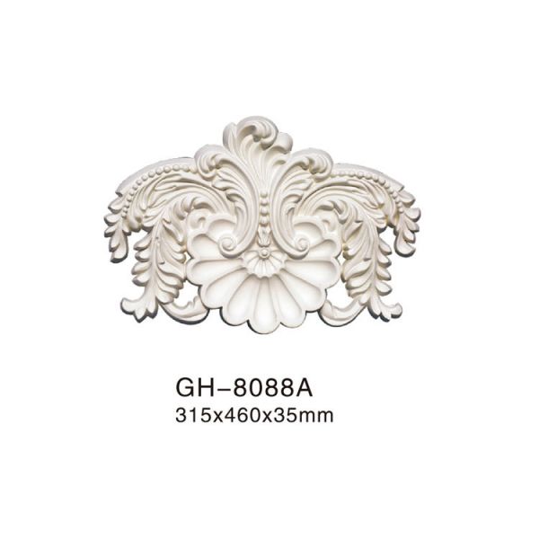 GH-8088 Oem Service French Style Light Weight Urethane Polyurethane Veneer Ornaments