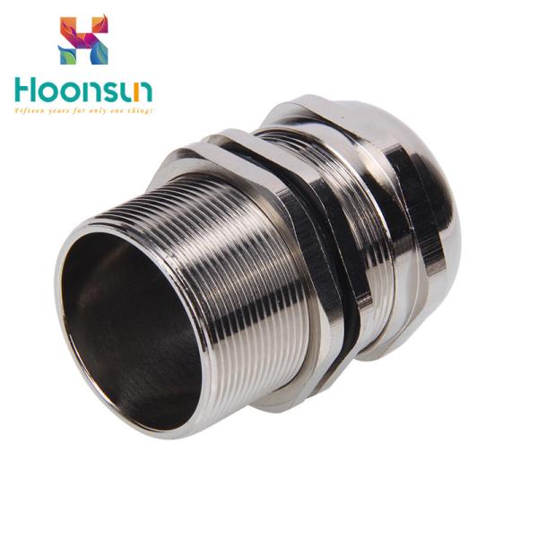 Electroplating Brass Cable Gland Longer Thread Type With Tensile & Waterproof