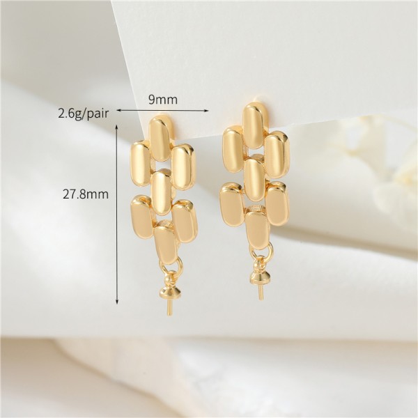 14K Gold Plated Fashion Jewelry Earrings Accessories Round Heart Shape Earrings DIY Women's Hand Shape Earrings