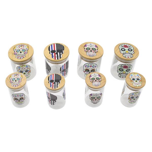 Kitchen Weed Glass Jar Glass Storage Bottles Transparent Western Style