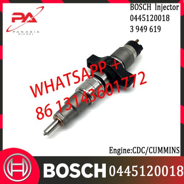 Injecteur commun diesel original 0445120018 de rail de BOSCH 0445120069 3949619 3976646 pour la CDC Cummins Engine