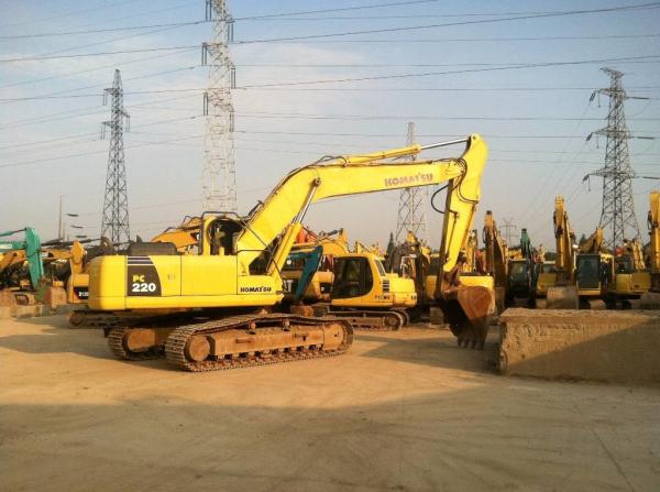 KOMATSU amarela rodou a máquina escavadora, máquinas escavadoras de 22 toneladas PC220LC-8 de KOMATSU