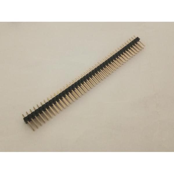 Pitch 2.54mm DIP Pin Header Connector , Black Color Dual Row Electrical