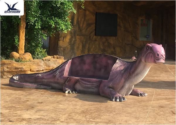High Simulation Life Size Farm Animal Models , Dinosaur Fiberglass Chair For Amusement Park