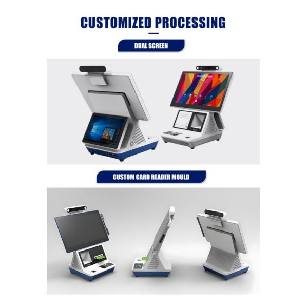 Desktop Self Checkin Kiosk with 10-Point Capacitive Screen Android or Windows Custom Optional and WiFi Communication for Visitor Management
