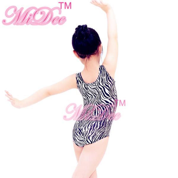 Confetti Strechy Spandex Zebra Animal Prints Sleeveless Leotard Dance Wear Accessories