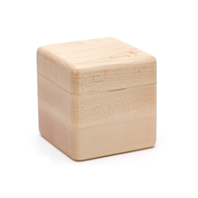 Christmas Holiday Wooden Jewelry Music Box with Silk-Screen Printing and Burned Design