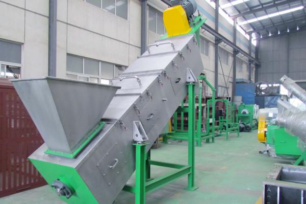 1500KG/H High Speed Friction Washer , sS304 Plastic Recycling Machine Line