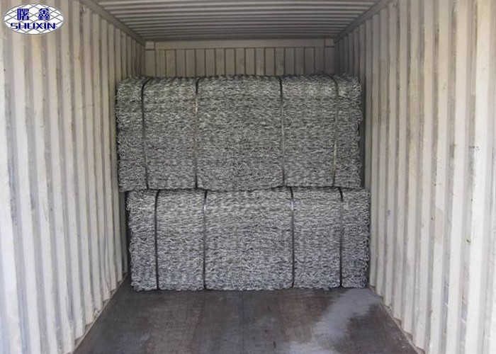 4.0mm Gabion гальванизированное проводом кладут каменные заполненные клетки в коробку для тренировки реки