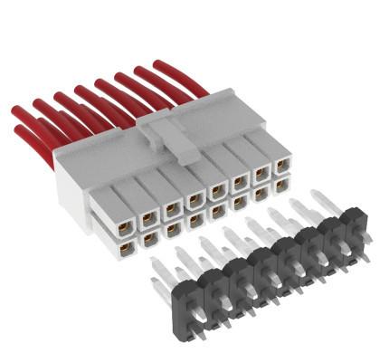 3.0mm Pitch Dual Row Pin Header Connectors Straight DIP Automotive PA6T Tin Gold Plated