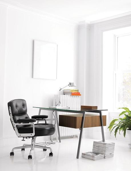 Padded Leather Seat Modern Classic Office Chair 400 Pound Weight Limit