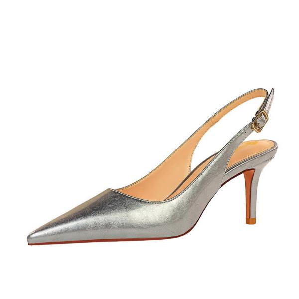 8999-1 European And American Style Simple Stiletto High-Heeled Shallow Mouth And Pointed Toe With Pedicure And Pedicure