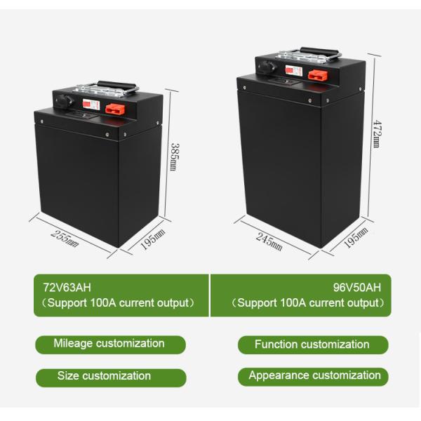 Глубокий литий-ионный аккумулятор 60V 72V 20ah 100ah цикла для E-велосипеда/мотоцикла