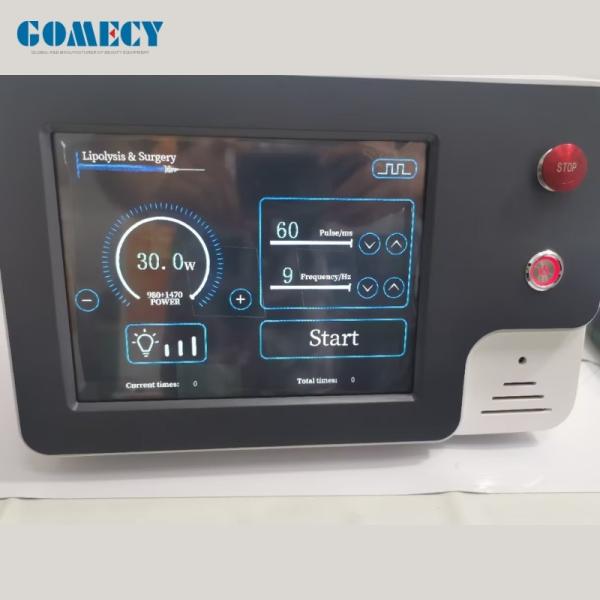 GOMECY 2025 980nm 1470nm Diode Laser for Endo Face Lift Endolaser Facial Contouring Fat Reduction and Tightening Pulse duration 0-1s stepping 0.05s