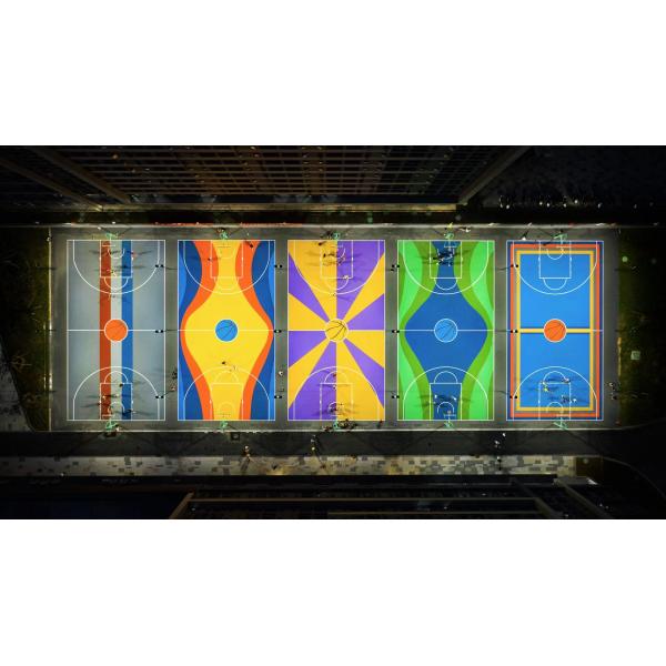 Quick installation Sustainable Prefabricated Acrylic Surface Indoor & Outdoor Basketball Court Covering Volleyball Badminton Tennis For Sports Field Sport Clubs Educational Institutions